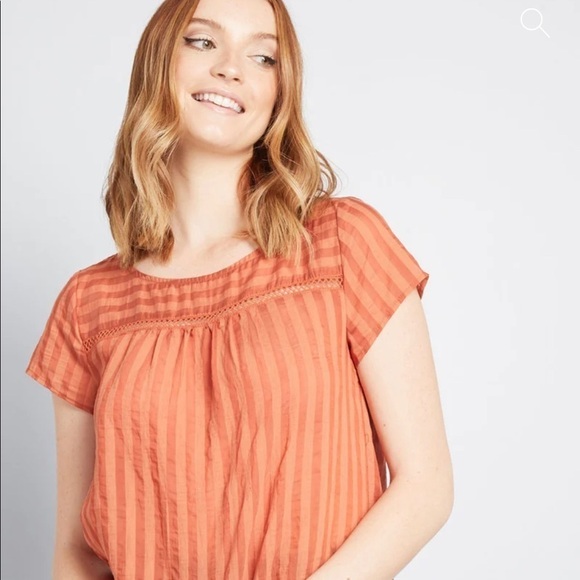 NWT Mod Cloth Boxy Linen Blend Blouse - Picture 4 of 16